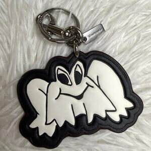 COACH Frog Ring Bag Charm Leather